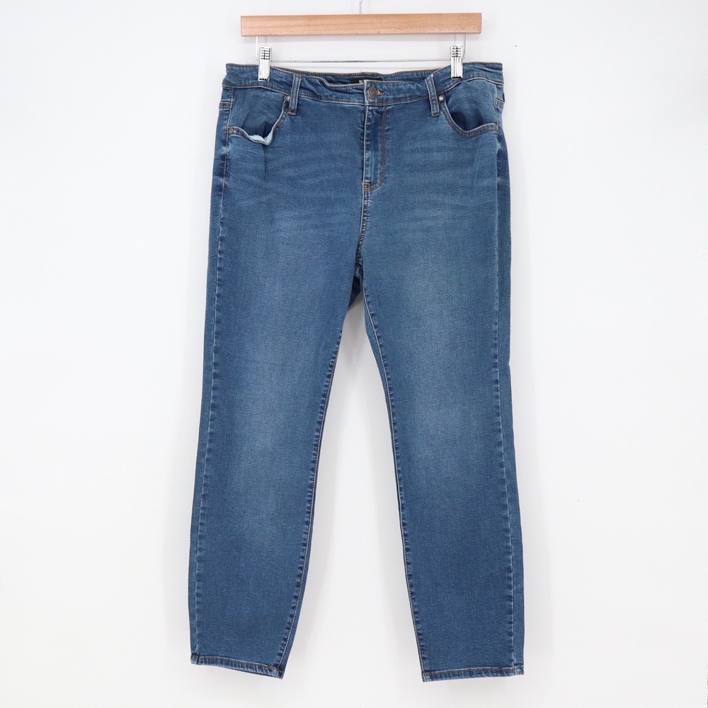 Buffalo Jeans Womens 14 Avalon Mid-Rise Soft Stretch Blue Ankle Skinny Excellent